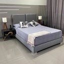 Ver imagem 2 de Cama Box Luxo com Cabeceira Módena Linho Cinza Rbl Casal 1,40 X 1,90