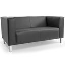 Ver imagem 1 de Sofá 02 Lugares para Sala Decorativa Kubo 153 cm Corano Cinza - Nexta Casa