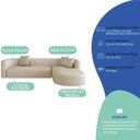 Ver imagem 5 de Sofá Modular Celinne Luxuoso Sala de Estar Decoração Luxo 265cm Bouclé