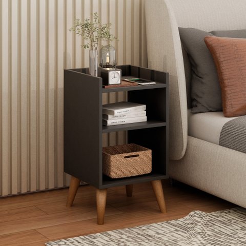 Mesa de Cabeceira Retrô Pé Palito Para Quarto Mesinha Quarto MDF MVD Móveis