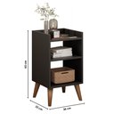 Ver imagem 4 de Mesa de Cabeceira Retrô Pé Palito Para Quarto Mesinha Quarto MDF MVD Móveis