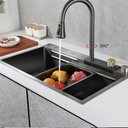 Ver imagem 2 de CUBA AÇO INOX GOURMET RETANGULAR COM TORNEIRA - PRETO