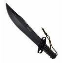 Ver imagem 1 de Faca Punhal Adaga Tática Militar Selva Pesca Caça Trilhas Rambo - Preto
