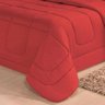 Kit Edredom Confort Casa Dona Dupla Face Casal Queen 6 Pçs com Lençol Vermelho - 5