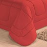 Kit Edredom Confort Casa Dona Dupla Face Casal Queen 6 Pçs com Lençol Vermelho - 3