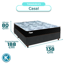 Ver imagem 3 de Cama Box + Colchão Casal Molas Ensacadas Life Gold Paropas
