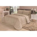 Ver imagem 2 de Kit Edredom Aconchego Casa Dona Dupla Face Casal Queen 6 Pçs com Lençol Bege