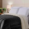 Coberdrom Sherpa 2 em 1 Noites Quentinhas Casal Queen Preto Casa Dona - 2