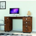 Ver imagem 1 de Escrivaninha e Rodízios Office Smart 4 Gavetas 135,5cm Canela