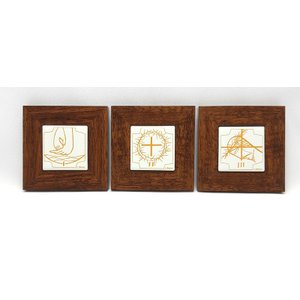 Via Sacra Metálico 9cmx9cm - Cláudio Pastro Alfanio Azulejaria