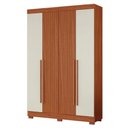 Ver imagem 1 de Guarda Roupa Solteiro 2030240 4 Portas 154 Cm Cinamomo Off White Ripado Armoveis