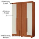 Ver mais imagens de Guarda Roupa Solteiro 2030240 4 Portas 154 Cm Cinamomo Off White Ripado Armoveis