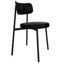 Ver imagem 5 de Cadeira de Jantar Estofada Kit 4 Nyka M25 Sintético Preto - Mpozenato
