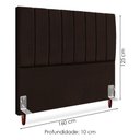 Ver imagem 3 de Cabeceira Queen 160 Cm com Frame Carla Suede Marrom Artte