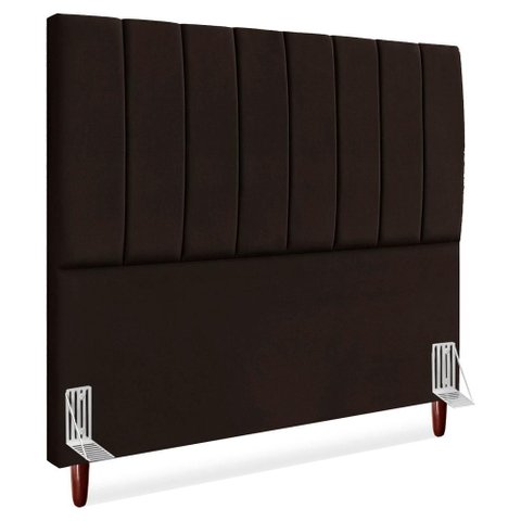 Cabeceira Queen 160 Cm com Frame Carla Suede Marrom Artte