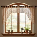 Ver imagem 1 de Cortina Bando Renda Cascata Cozinha Bule 3,15x1,00 Sortida:Marrom