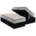Ver imagem 1 de Conjunto Box Baú Solteiro: Colchão Espuma Anjos D33 Orthosono One Face + Base Crc Suede Black(