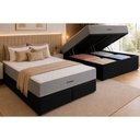 Ver imagem 1 de Cama Box Baú Crc Queen +Colchão Molas Ensacadas Venno Ortobom 158x198
