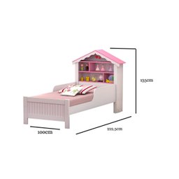 Cama Infantil Play Solteiro Princesa Menina com colchão - 2