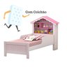 Cama Infantil Play Solteiro Princesa Menina com colchão - 4