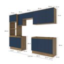 Ver imagem 4 de Lavanderia Modulada Kappesberg Celeste 9 Peças Nogueira/azul 310,5cm