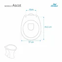 Ver imagem 3 de Tampa de Vaso Sanitário com Amortecedor Ascot Branco para bacia Ideal Standard