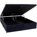 Ver imagem 2 de Cama Baú Box Base Casal Bipartido Suede Preto