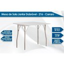 Ver imagem 2 de Conjunto: Mesa de Cozinha Dobrável e 2 Banquetas 105 Prata/branco - Prata/preto - Carraro