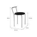 Ver imagem 6 de Conjunto: Mesa de Cozinha Dobrável e 2 Banquetas 105 Prata/branco - Prata/preto - Carraro