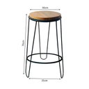 Ver imagem 6 de Kit 2 Banquetas Guatemala Industrial Madeira Maciça 70cm