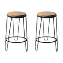 Ver imagem 2 de Kit 2 Banquetas Guatemala Industrial Madeira Maciça 70cm