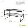 Kit4 Organizador Rack Armário 3 Níveis 40cm Cozinha Despensa - 6