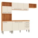 Ver imagem 2 de Cozinha Compacta 2 Peças 198cm x 240cm Malu Bege/Cinamomo/Off White