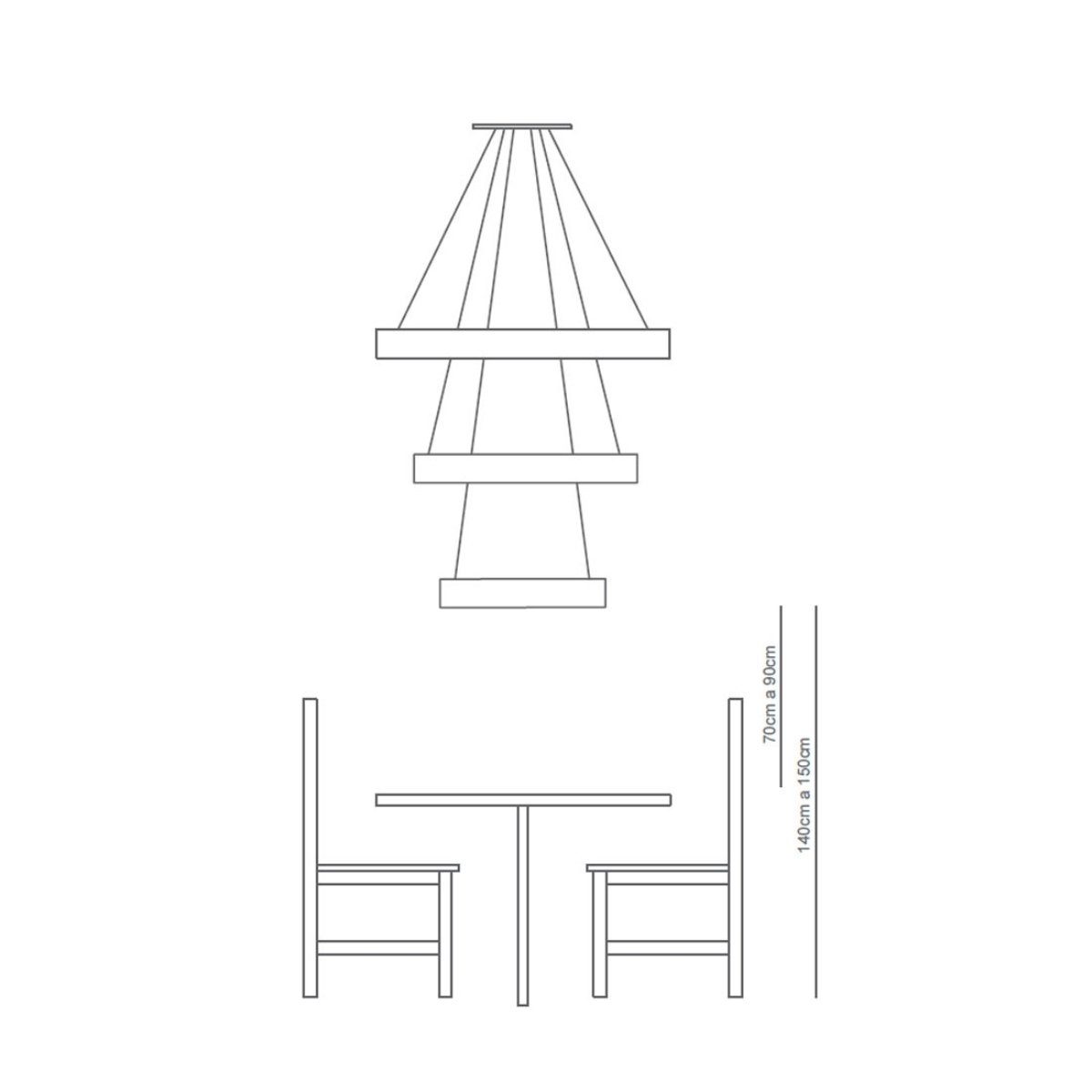 Pendente Led Alumínio Acrílico 100w 3000k Yamamura - 6