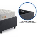 Ver imagem 2 de Base Box Cama Solteiro Sapateira Linho Cinza e Colchão Ecoline D33 Ecoflex 88x188