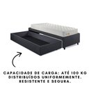 Ver imagem 3 de Base Box Cama Solteiro Sapateira Linho Cinza e Colchão Ecoline D33 Ecoflex 88x188