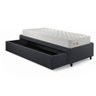 Base Box Cama Solteiro Sapateira Linho Cinza e Colchão Ecoline D33 Ecoflex 88x188 - 8