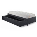 Ver mais imagens de Base Box Cama Solteiro Sapateira Linho Cinza e Colchão Ecoline D33 Ecoflex 88x188