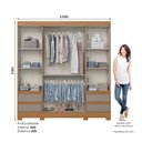 Ver imagem 4 de Guarda Roupa Casal 4 Portas 4 Gavetas B383 Briz