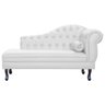 Recamier Divã Larissa Capitonê Lado Esquerdo Corino Cores - S.a Móveis - Branco - 3