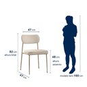 Ver imagem 6 de Conjunto 4 Cadeiras lavínia Bouclê Bege/aço Champanhe - Salaone