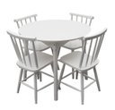 Ver imagem 7 de Jogo de Jantar Colonial Brisa Mesa 90 Cm + 04 Cadeiras Branco Rustico