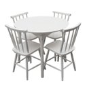 Ver imagem 7 de Jogo de Jantar Colonial Brisa Mesa 90 Cm + 04 Cadeiras Branco Rustico