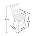 Ver imagem 6 de Jogo de Jantar Colonial Brisa Mesa 90 Cm + 04 Cadeiras Branco Rustico