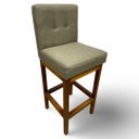 Ver imagem 2 de Kit 02 Banquetas Alta com Encosto Anatomico Tokio Linho Cappuccino - G2home