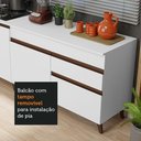 Ver imagem 3 de Kit Com 2 Balcões De Cozinha 4 Portas 1 Gaveta Branco