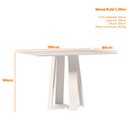 Ver imagem 2 de Mesa de Jantar Rubi 120x80 Cm com Vidro Off White – New Ceval