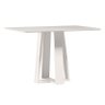 Mesa de Jantar Rubi 120x80 Cm com Vidro Off White – New Ceval - 1