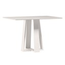 Ver imagem 1 de Mesa de Jantar Rubi 120x80 Cm com Vidro Off White – New Ceval