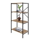 Ver imagem 3 de Estante C/04 Prateleiras 118x60x33cm Tub Tueh1164 Lâmina Mel - Est.preta Lâmina Mel / Est.preta